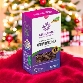 GLUTENSİZ & VEGAN KIRMIZI MERCİMEKLİ  FUSİLLİ MAKARNA - 200 GR