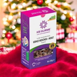 GLUTENSİZ & VEGAN KIRMIZI MERCİMEK + NOHUT FUSULLİ MAKARNA 200 GR