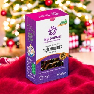 GLUTENSİZ VEGAN & YEŞİL MERCİMEK RİGATONİ MAKARA - 200 GR