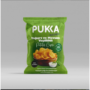 PUKKA  GLUTENSİZ YOĞURT VE MEVSİM YEŞİLLİKLİ CİPS 70 GR